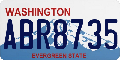 WA license plate ABR8735