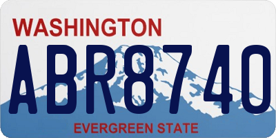 WA license plate ABR8740