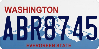 WA license plate ABR8745