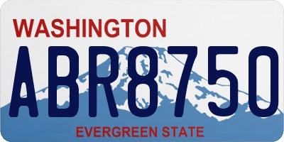 WA license plate ABR8750