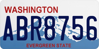 WA license plate ABR8756