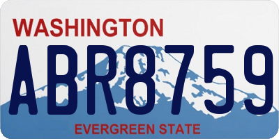 WA license plate ABR8759