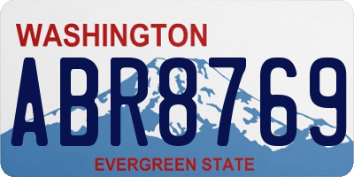 WA license plate ABR8769