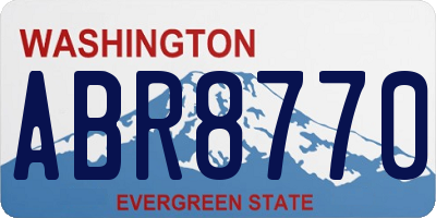 WA license plate ABR8770