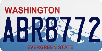 WA license plate ABR8772