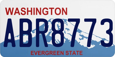 WA license plate ABR8773