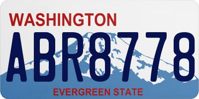 WA license plate ABR8778