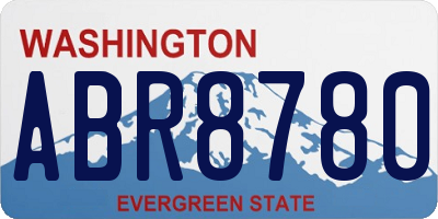 WA license plate ABR8780
