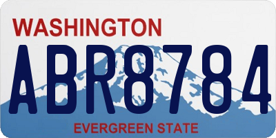 WA license plate ABR8784