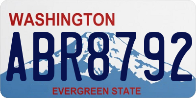 WA license plate ABR8792