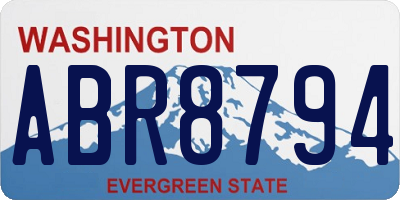 WA license plate ABR8794