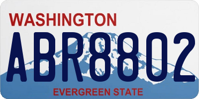 WA license plate ABR8802