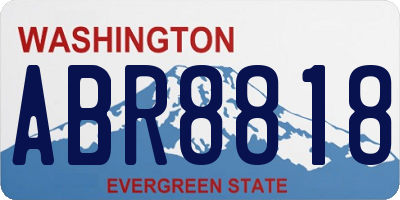 WA license plate ABR8818