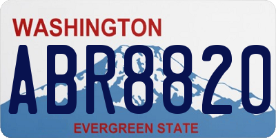 WA license plate ABR8820