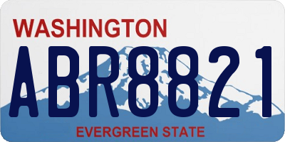 WA license plate ABR8821