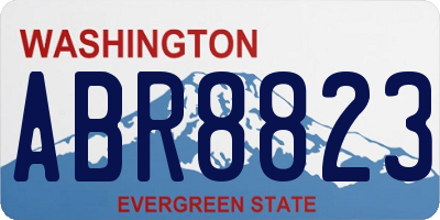 WA license plate ABR8823