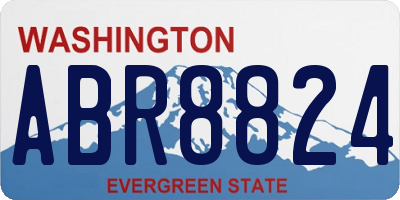 WA license plate ABR8824