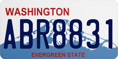 WA license plate ABR8831