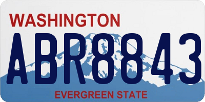 WA license plate ABR8843