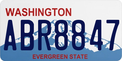 WA license plate ABR8847