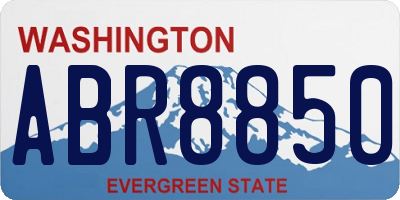 WA license plate ABR8850