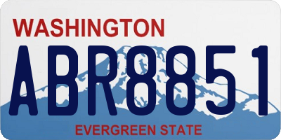 WA license plate ABR8851