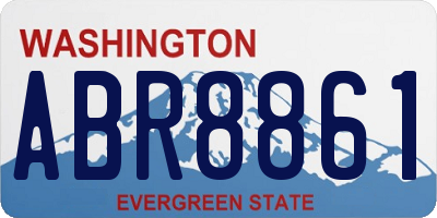 WA license plate ABR8861