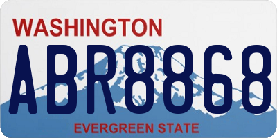 WA license plate ABR8868