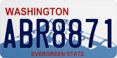 WA license plate ABR8871