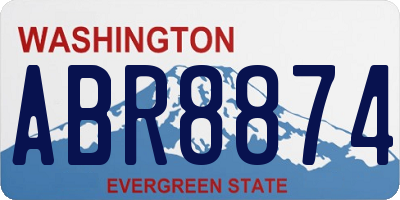 WA license plate ABR8874