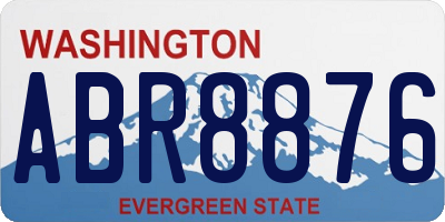 WA license plate ABR8876