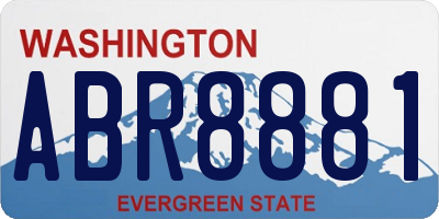 WA license plate ABR8881