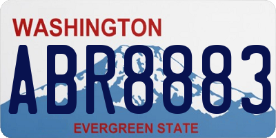 WA license plate ABR8883