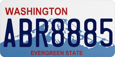 WA license plate ABR8885