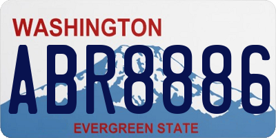 WA license plate ABR8886