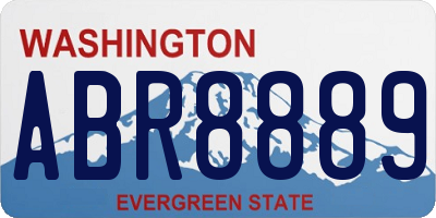 WA license plate ABR8889