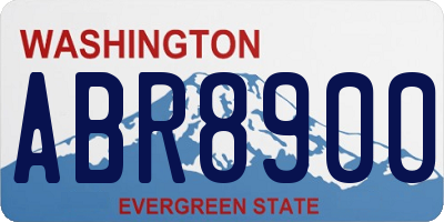 WA license plate ABR8900