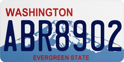 WA license plate ABR8902