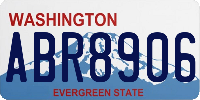 WA license plate ABR8906