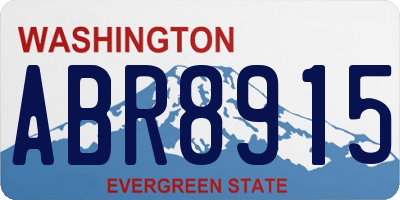 WA license plate ABR8915