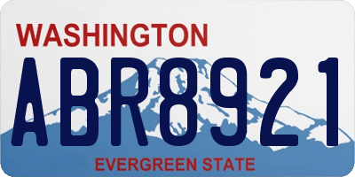 WA license plate ABR8921