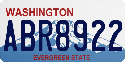 WA license plate ABR8922