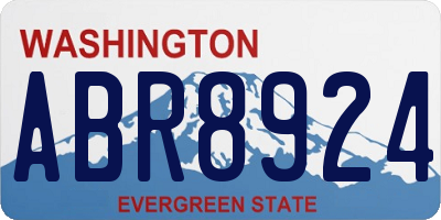 WA license plate ABR8924