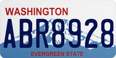 WA license plate ABR8928