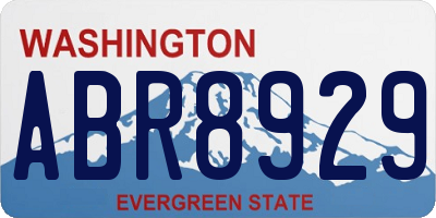 WA license plate ABR8929