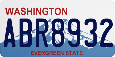 WA license plate ABR8932