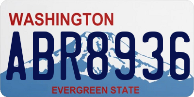 WA license plate ABR8936