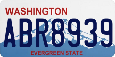 WA license plate ABR8939