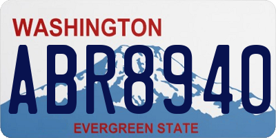 WA license plate ABR8940