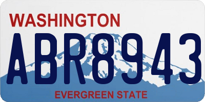 WA license plate ABR8943